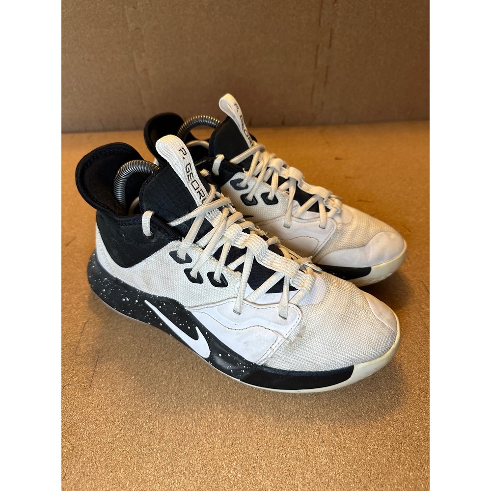 Nike PG 3 Paul George White Black Speckled Basketball Shoes AO2607-101 Mens‎ 6.5